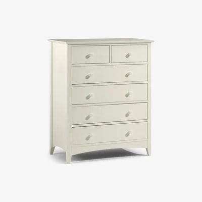 Teddy Beau Julian Bowen Cameo 4+2 Chest of Drawers / White