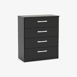 Teddy Beau Birlea Lynx 4 Drawer Chest of Draws in Black