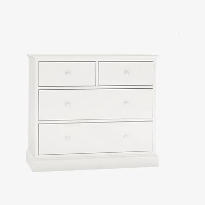 Teddy Beau Bentley Ashby 2+2 Drawer White Chest of Drawers