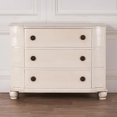 Teddy Beau Maison Reproductions Aged Curved Chest of Drawer