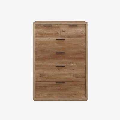 Teddy Beau Birlea Stockwell 4 + 2 Chest Rustic Oak Effect