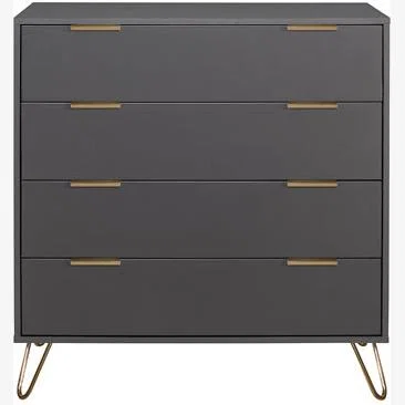 Teddy Beau Birlea Arlo 4 Drawer Chest Charcoal
