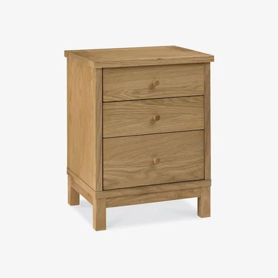 Teddy Beau Bentley Atlanta 3 Drawers Oak Nightstand