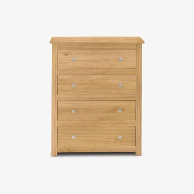 Teddy Beau Julian Bowen Radley 4 Drawer Chest of Drawers / Waxed Oak / 4 Drawers