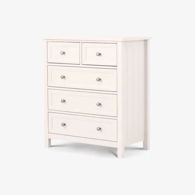 Teddy Beau Julian Bowen Maine 3+2 Chest of Drawers / Surf White / 3+2 Drawers