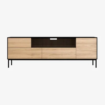 Amara Ethnicraft - Blackbird TV Cabinet - Oak/Black