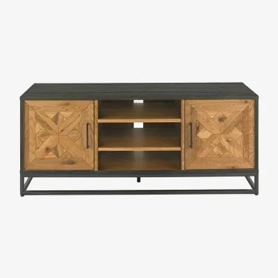 Arighi Bianchi Hindon Rustic Oak & Peppercorn Entertainment Unit
