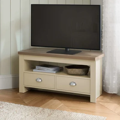 Arighi Bianchi Burwick Corner TV Unit, Cream