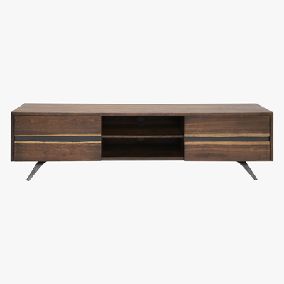 Barker and Stonehouse Vega Solid Oak 2 Door Entertainment Unit