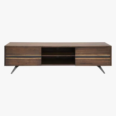 Barker and Stonehouse Vega Solid Oak 2 Door Entertainment Unit