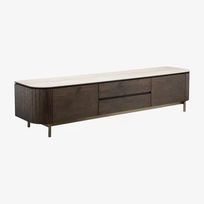 Barker and Stonehouse Kita TV unit 160x45x45, Brown | Barker & Stonehouse