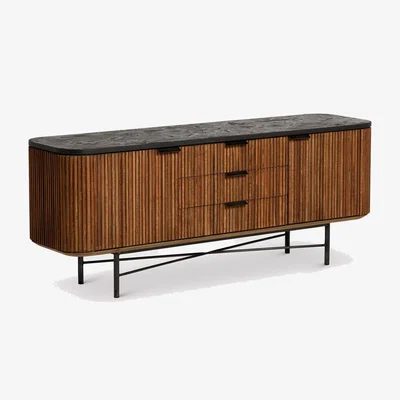 Barker and Stonehouse Trinidad Rectangular TV Unit, Brown Wood | Barker & Stonehouse