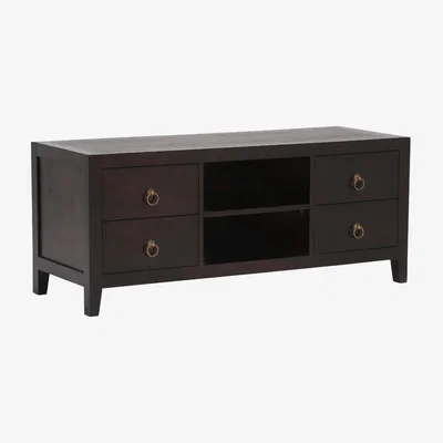 Barker and Stonehouse Malay TV Unit, Black Wood | Barker & Stonehouse