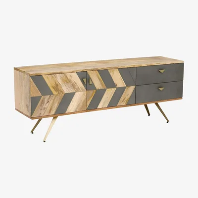 Barker and Stonehouse Leif TV Unit, Natural Mango Wood