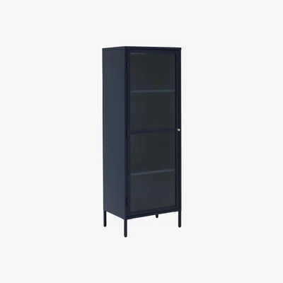 Barker and Stonehouse Dali Glass Tower Display Cabinet, Steel Blue