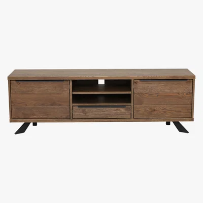 Barker and Stonehouse Otway TV Lowboard, Smoked Wild Oak