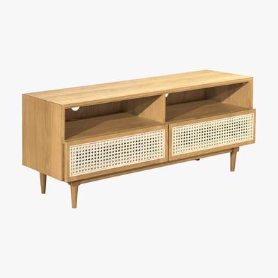 Barker and Stonehouse Hague 2 Drawer TV Unit, Natural