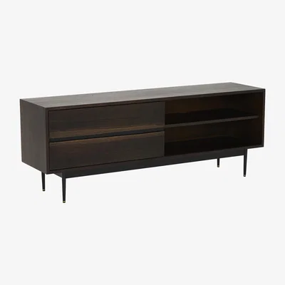 Barker and Stonehouse Vega 2 Door Media Unit, Brown | Barker & Stonehouse