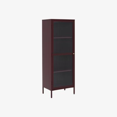 Barker and Stonehouse Dali Glass Tower Display Cabinet, Wine Red