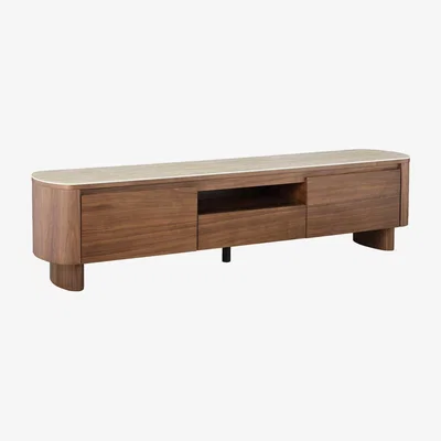 Barker and Stonehouse Sumida TV Unit - Ceramic & MDF, Brown | Barker & Stonehouse