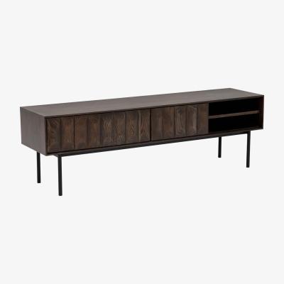Barker and Stonehouse Amos TV Lowboard Cabinet, Brown Oak Wood | Barker & Stonehouse