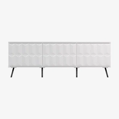 Barker and Stonehouse Elevate Intelligent TV Unit, White Gloss | Barker & Stonehouse