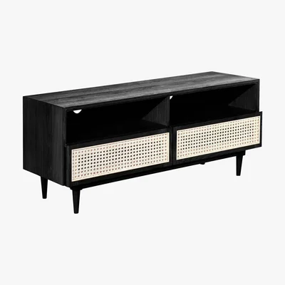 Barker and Stonehouse Hague 2 Drawer TV Unit, Black