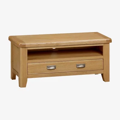 Barker and Stonehouse Raithwaite TV Unit 110x45x50cm, Brown Oak | Barker & Stonehouse