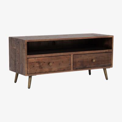 Barker and Stonehouse Modi Reclaimed Wood Lowline TV Cabinet with 2 Drawers