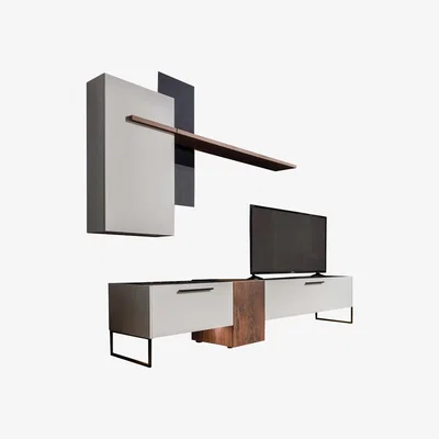 Barker and Stonehouse Blogg TV Wall Unit, Natural Oak Wood | Barker & Stonehouse