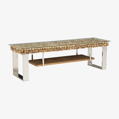 Barker and Stonehouse Caspian Atlantic Buffet Driftwood & Glass TV Unit | Barker & Stonehouse