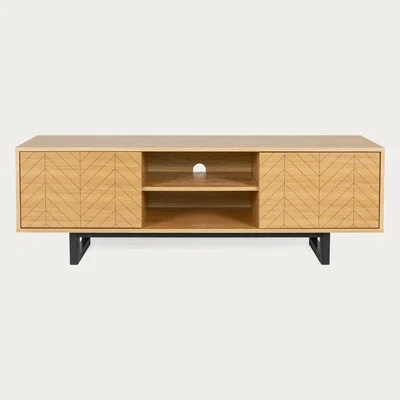 Bombinate.com Oak Herringbone Print Camden TV Unit