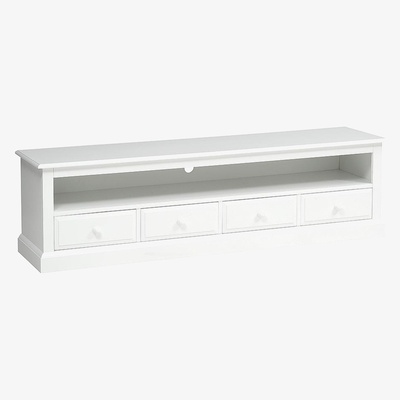 The Cotswold Company Burford Warm White Extra Large TV Stand - Up to 80"