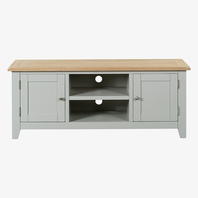 The Cotswold Company Chester Dove Grey Widescreen TV Unit - Up to 65"