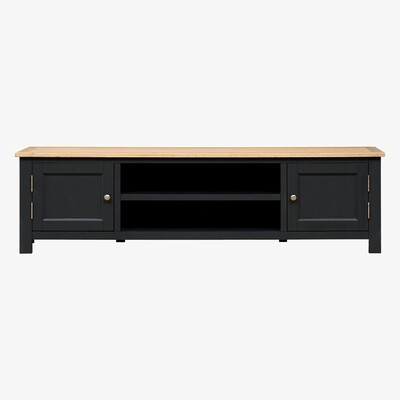 The Cotswold Company Ellwood Charcoal Extra Large TV Stand - Up to 80"