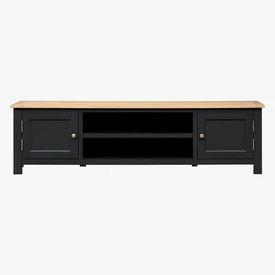 The Cotswold Company Ellwood Charcoal Extra Large TV Stand - Up to 80"