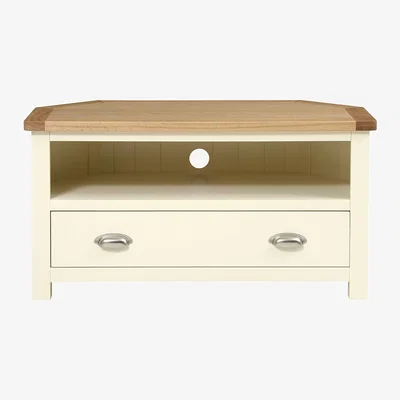The Cotswold Company Sussex Cotswold Cream Corner TV Unit - Up to 44''