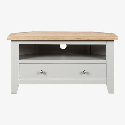 The Cotswold Company Chester Dove Grey Corner TV Unit Up To 40"