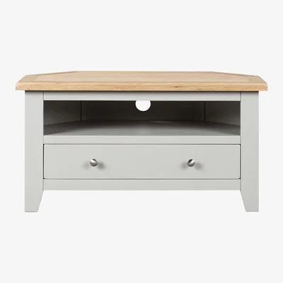 The Cotswold Company Chester Dove Grey Corner TV Unit Up To 40"