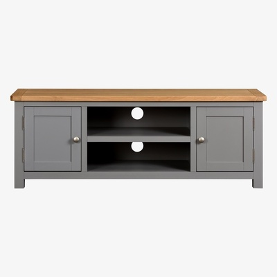 The Cotswold Company Sussex Storm Grey Widescreen TV Unit - Up to 60"
