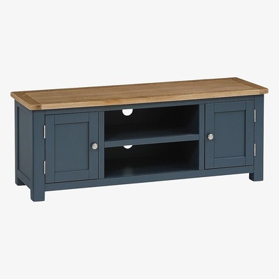 The Cotswold Company Westcote Inky Blue Large TV Unit - Up to 57''