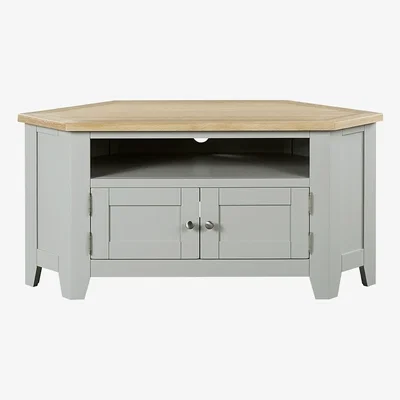 The Cotswold Company Chester Dove Grey Large Corner TV Unit - up to 56"