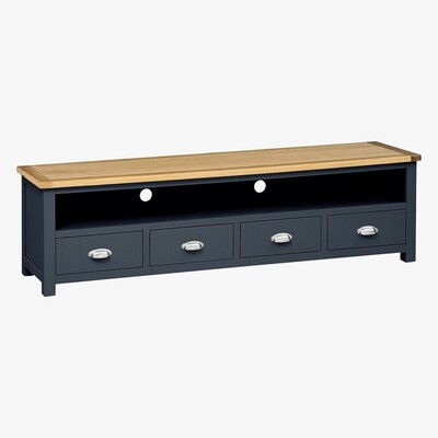 The Cotswold Company Westcote Inky Blue Extra Large TV Stand - Up to 80''