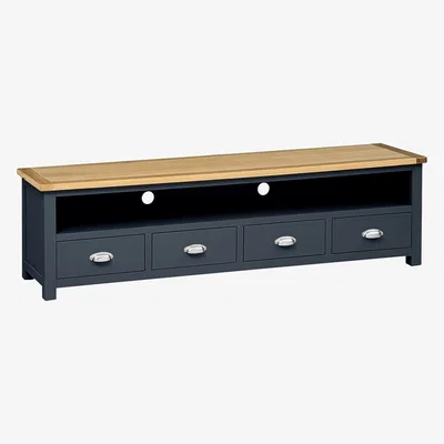 The Cotswold Company Westcote Inky Blue Extra Large TV Stand - Up to 80''