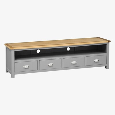 The Cotswold Company Sussex Storm Grey Extra Large TV Stand - Up to 80''