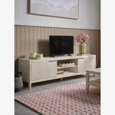 Cox and Cox Tova Limewashed Media Unit