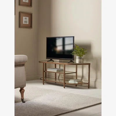 Cox and Cox Glass Display Media Unit - Aged Bronze