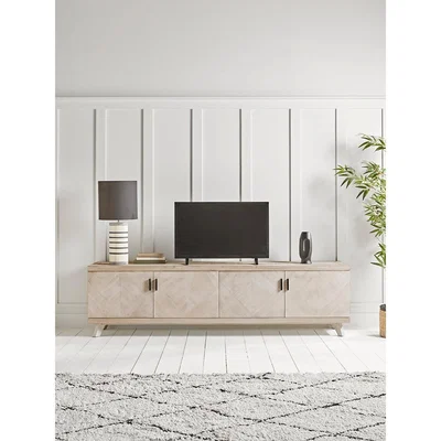 Cox and Cox NEW Limewashed Parquet Media Unit