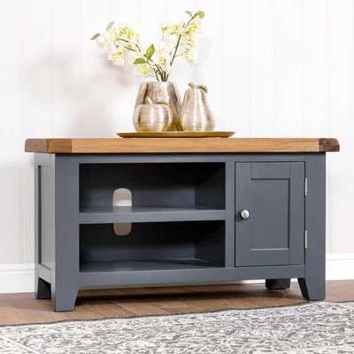 Chiltern Oak Furniture Hampshire Blue Painted Oak Small TV Unit