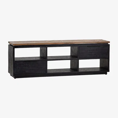 Chiltern Oak Furniture Camden Teak Large TV Unit With Drawers